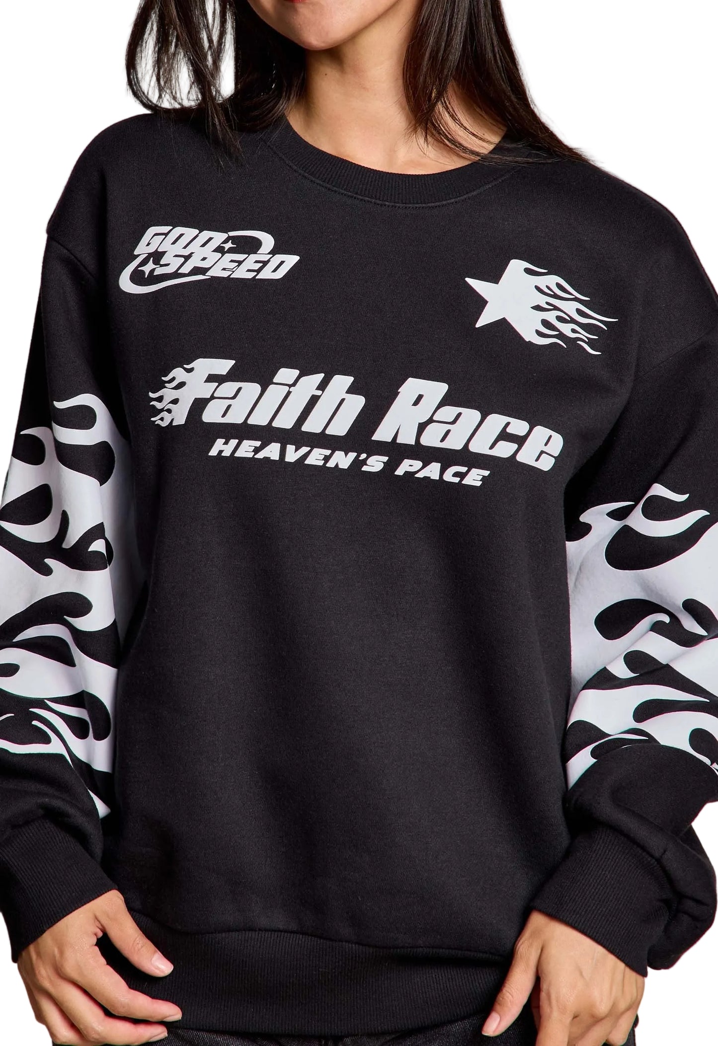 Faith Race. Heaven’s Pace. Flame Crewneck