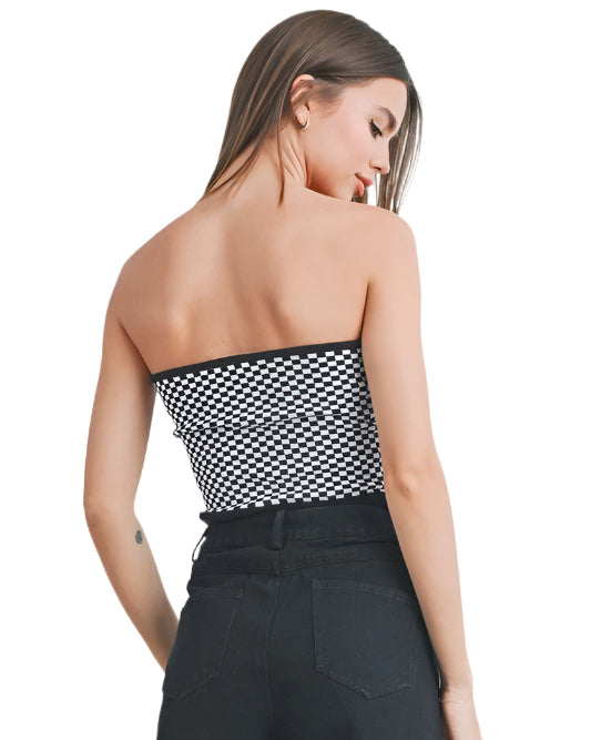Checkered Tube Top