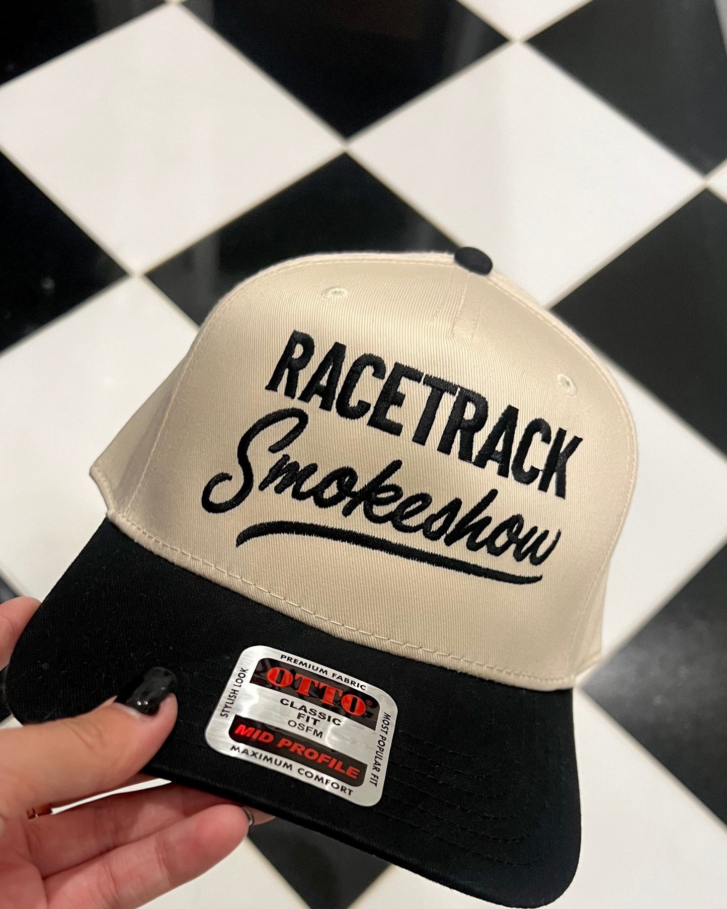 Race Royalty Smokeshow Hat, black brim snapback