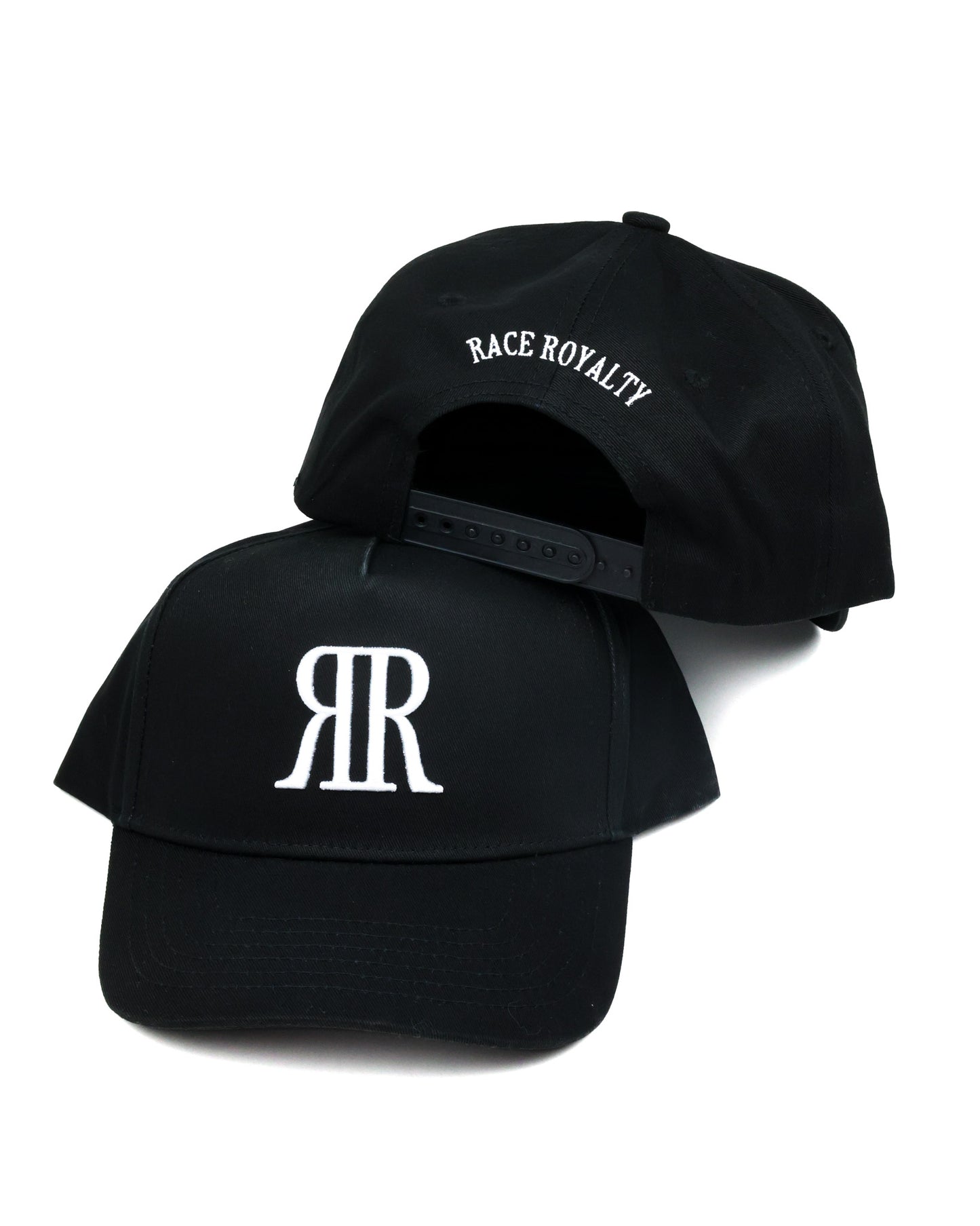 Women's race day snapback with matching sweatband and adjustable closure