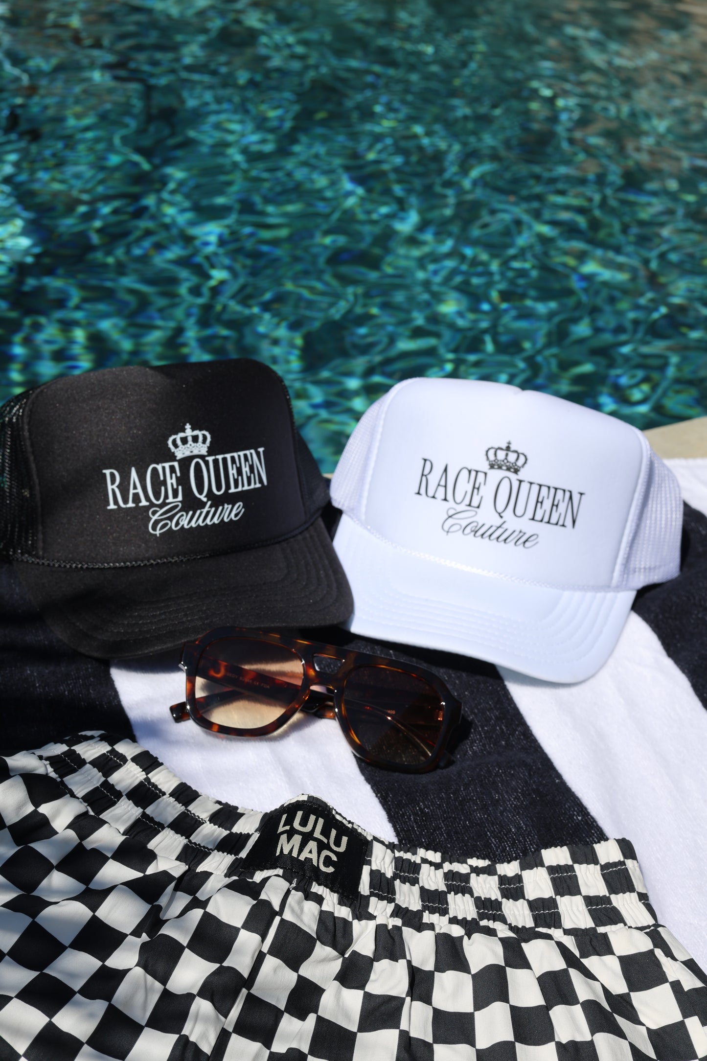 Checkered Bower Short - Black/White