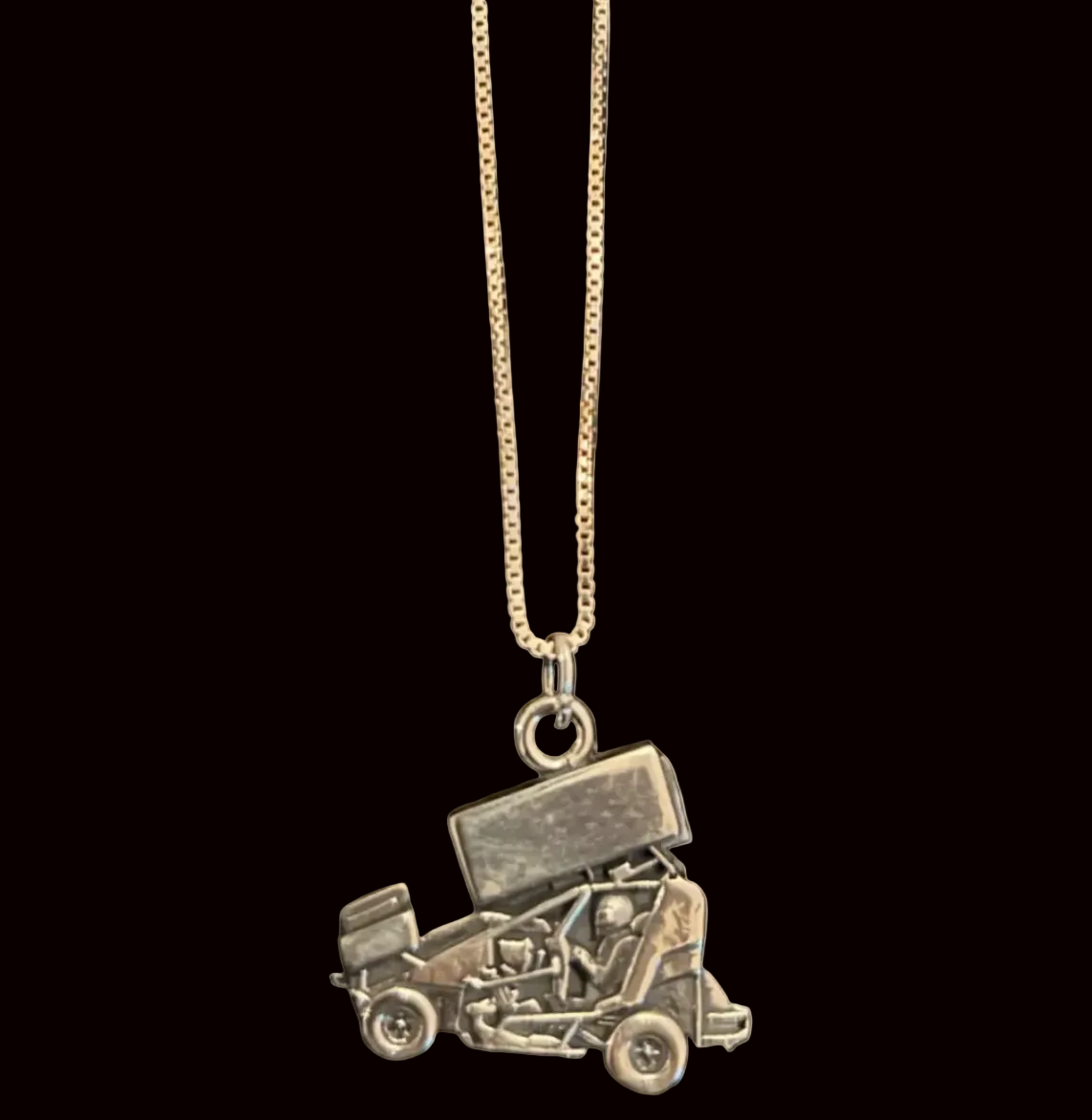 Micro Race Car Necklace