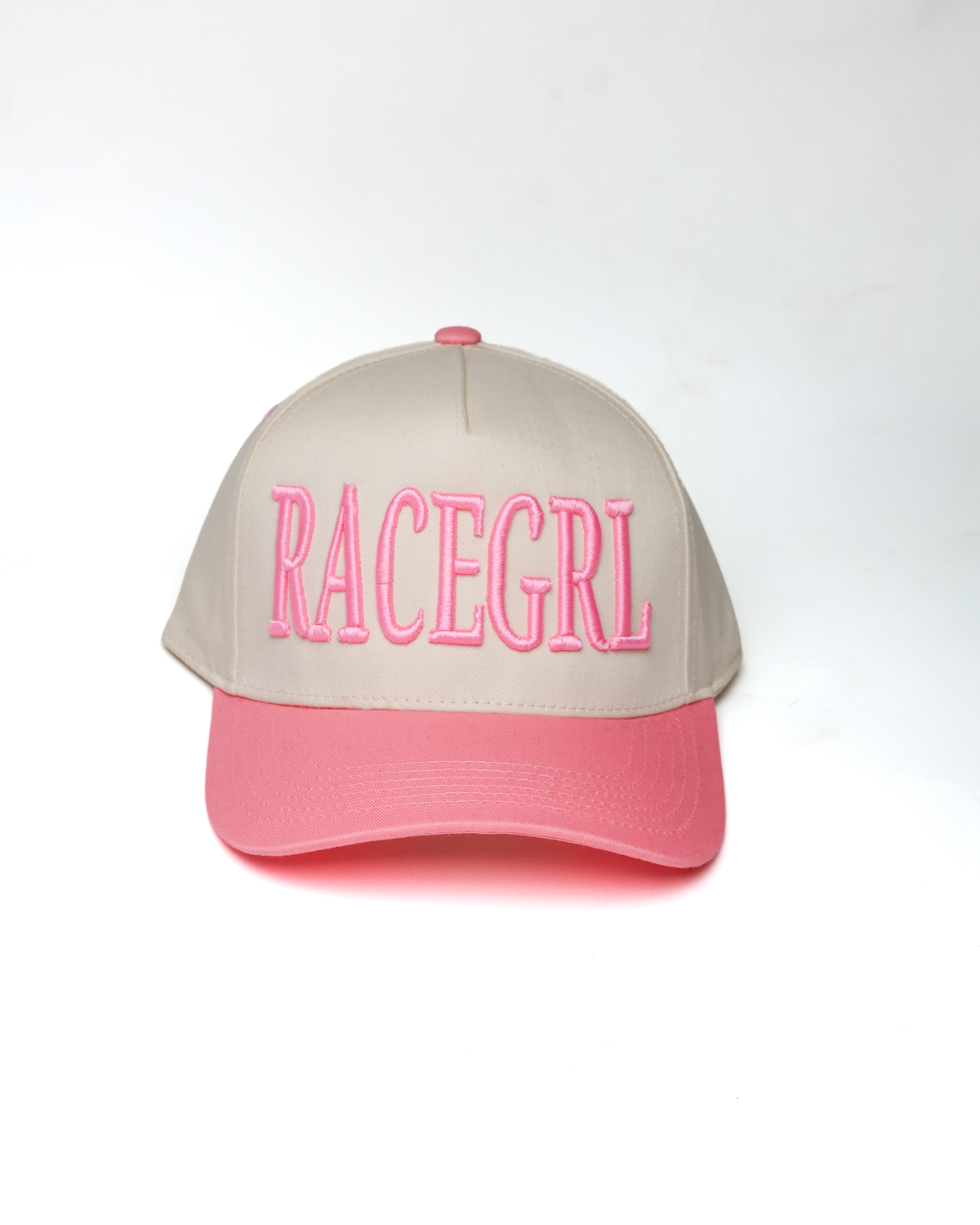 RACEGRL Hat - Cream/Pink