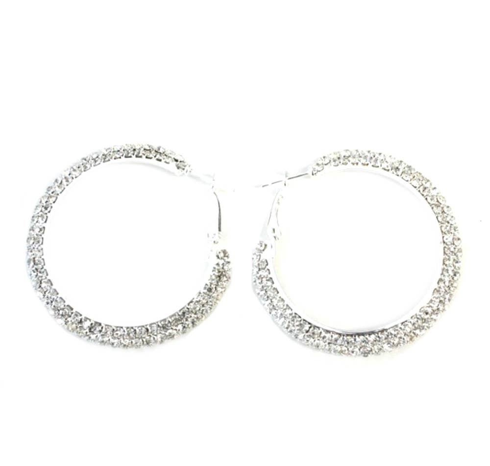 Rhinestone Hoop Earrings