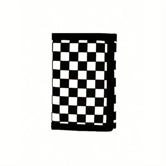 Checkered Velcro Wallet