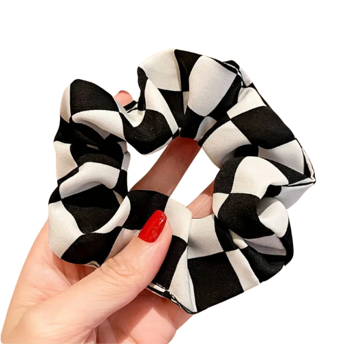 Checkered Hair Scrunchie C