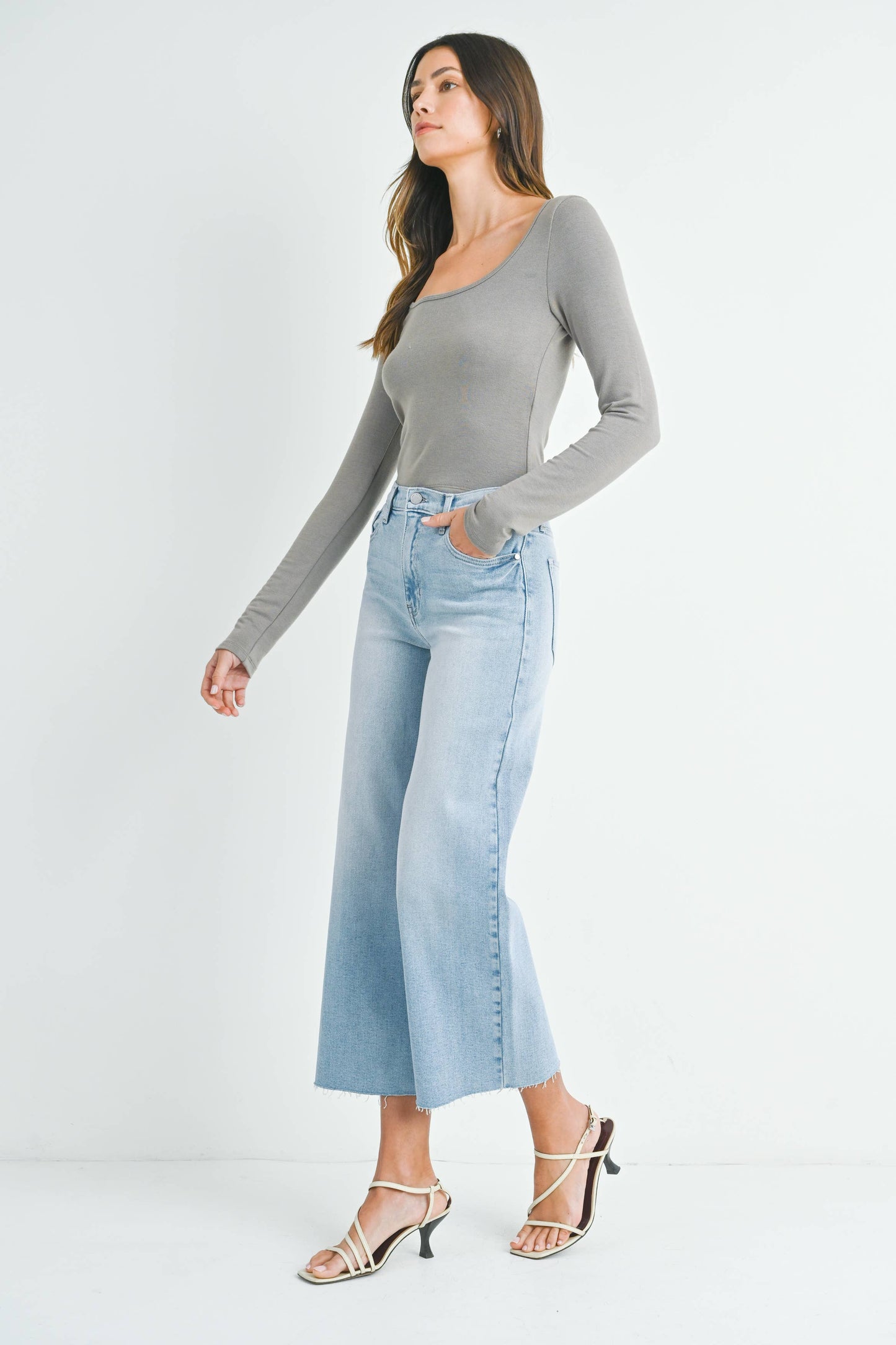 Just Black Denim Scissor Cut Wide Leg - Light Wash