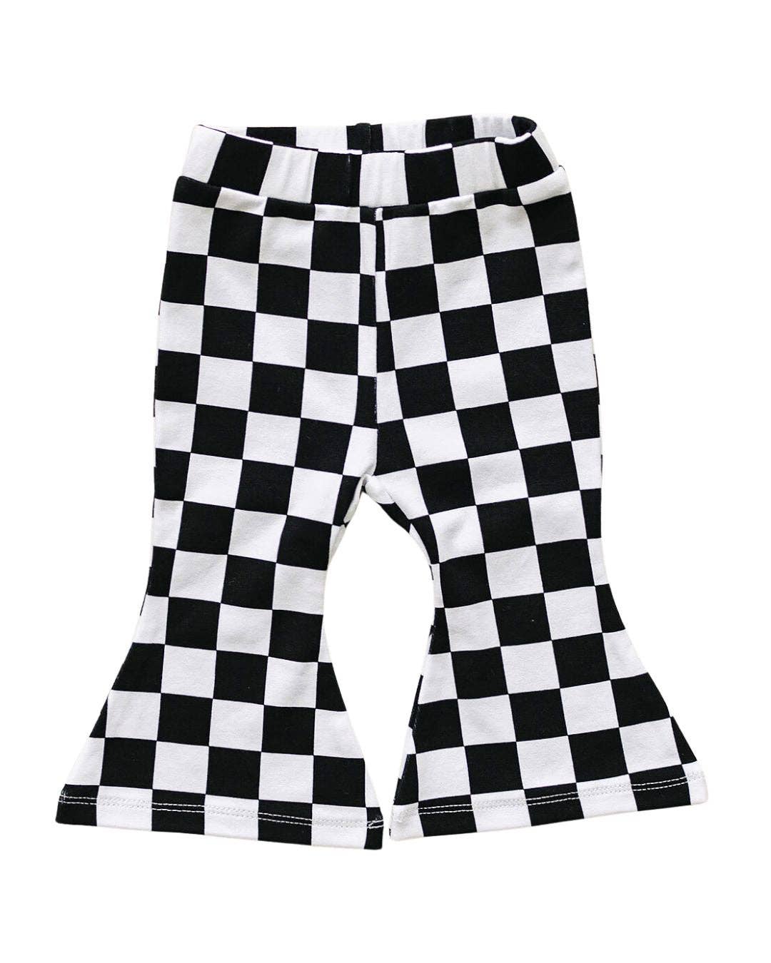 Checkered Flare Pants