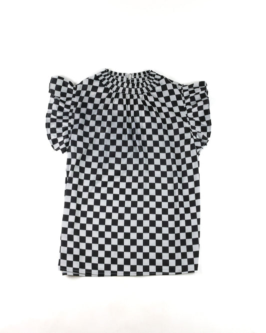 Checkered Baby Doll Top