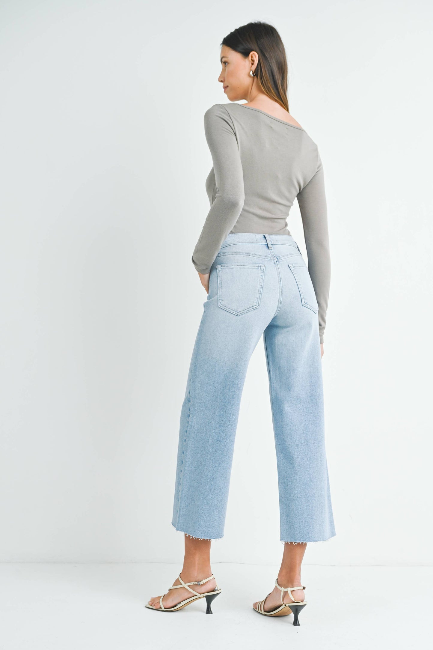 Just Black Denim Scissor Cut Wide Leg - Light Wash