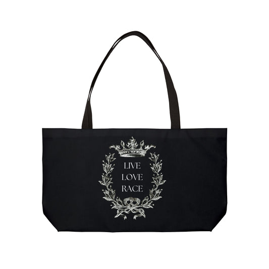 Live. Love. Race. Weekender Tote Bag