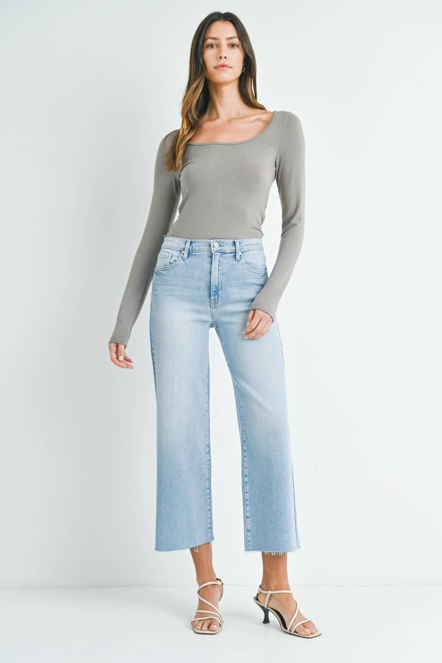 Just Black Denim Scissor Cut Wide Leg - Light Wash