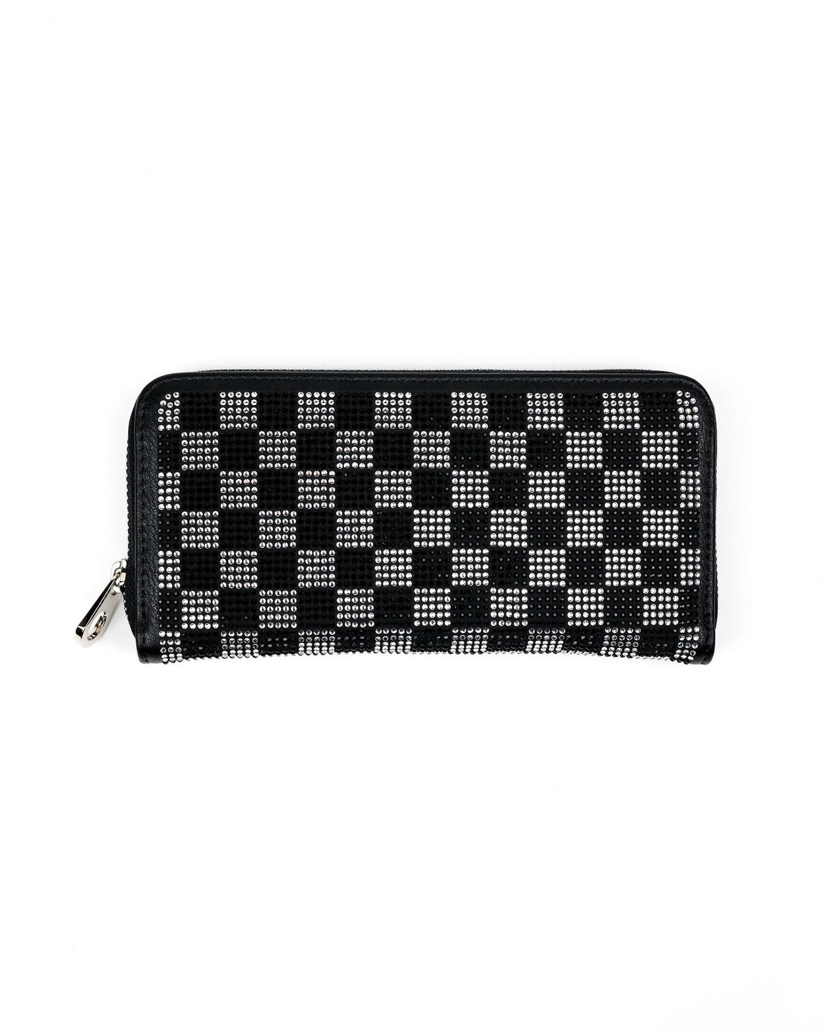 Checkered Rhinestone Wallet