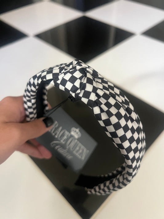 Small Checkered Knot Headband