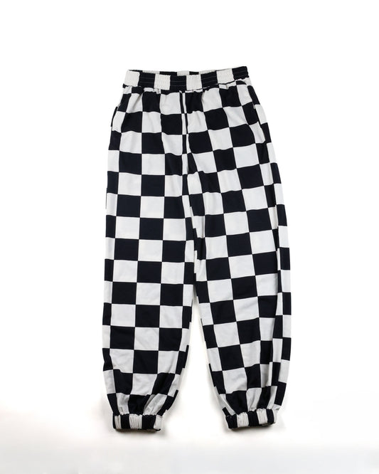Checkered Elastic Waist Pocketed Joggers