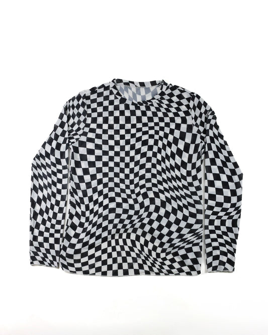 Checkered Sheer Top