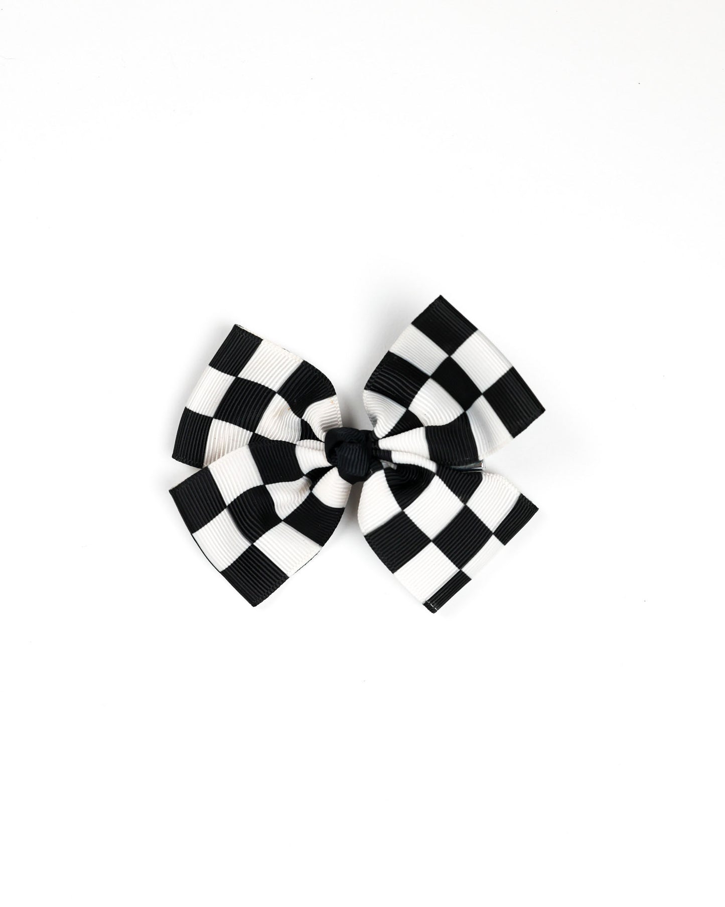 Checkered Hair Bow - Small
