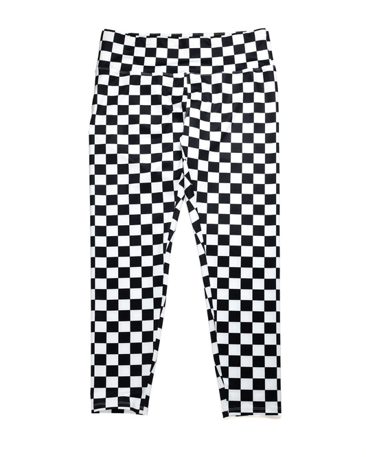 Checkered High Waist Skinny Leggings