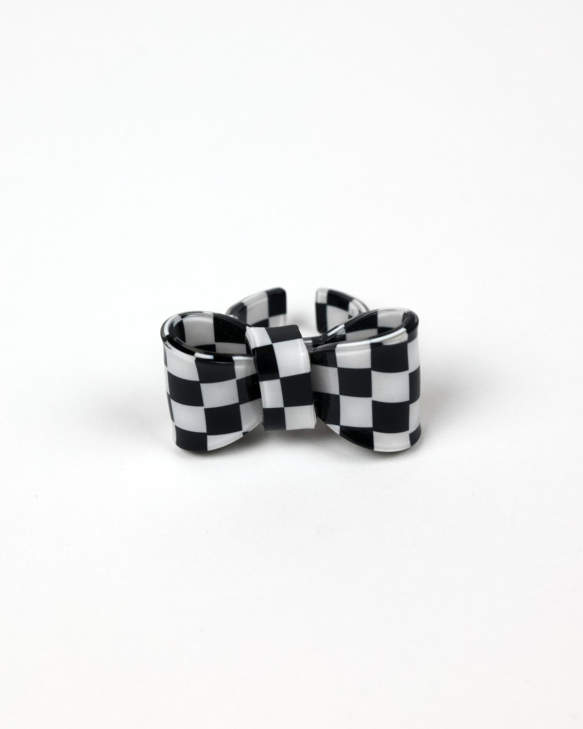 Checkered Bow Ring