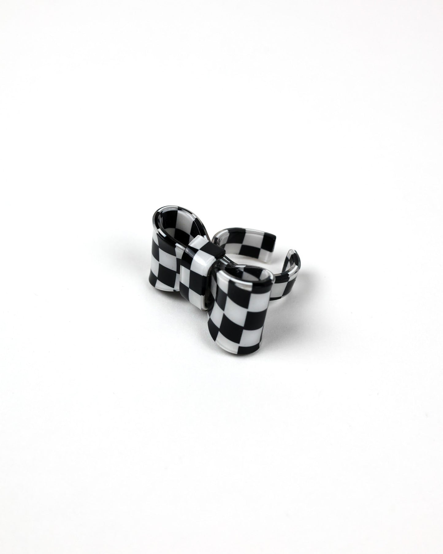 Checkered Bow Ring