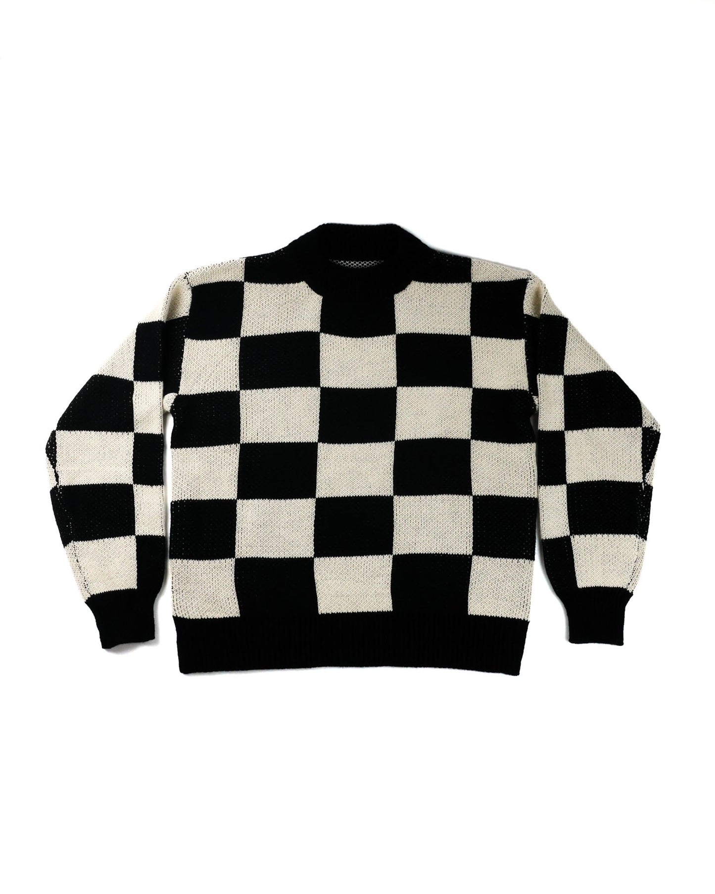 Checkered Knit Sweater - Chandra