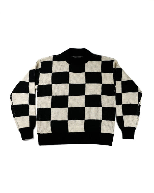 Checkered Knit Sweater - Chandra
