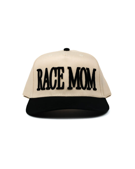 RACE MOM Hat - Cream/Black