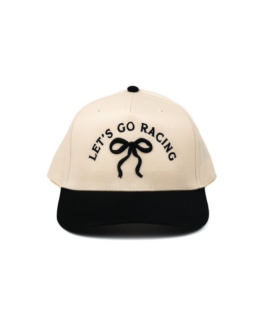 LET'S GO RACING Hat - Cream/Black