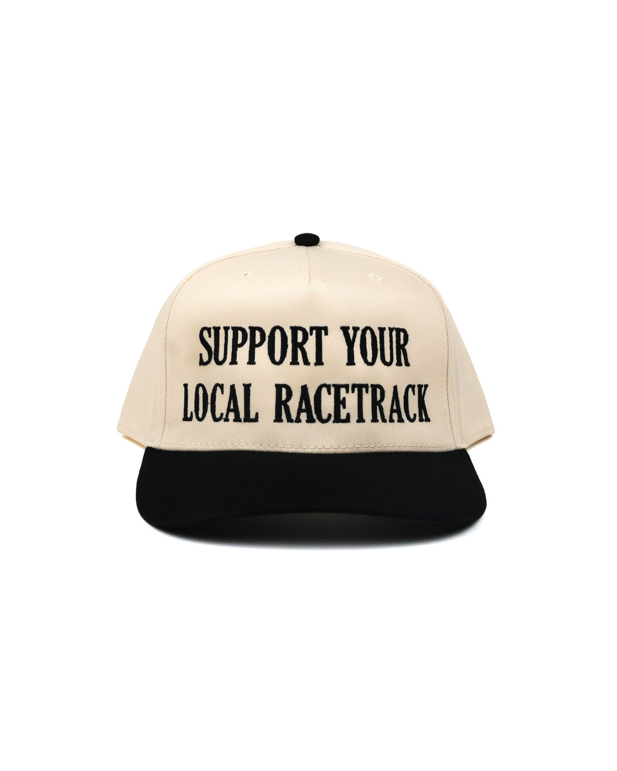 SUPPORT YOUR LOCAL RACETRACK Hat - Cream/Black