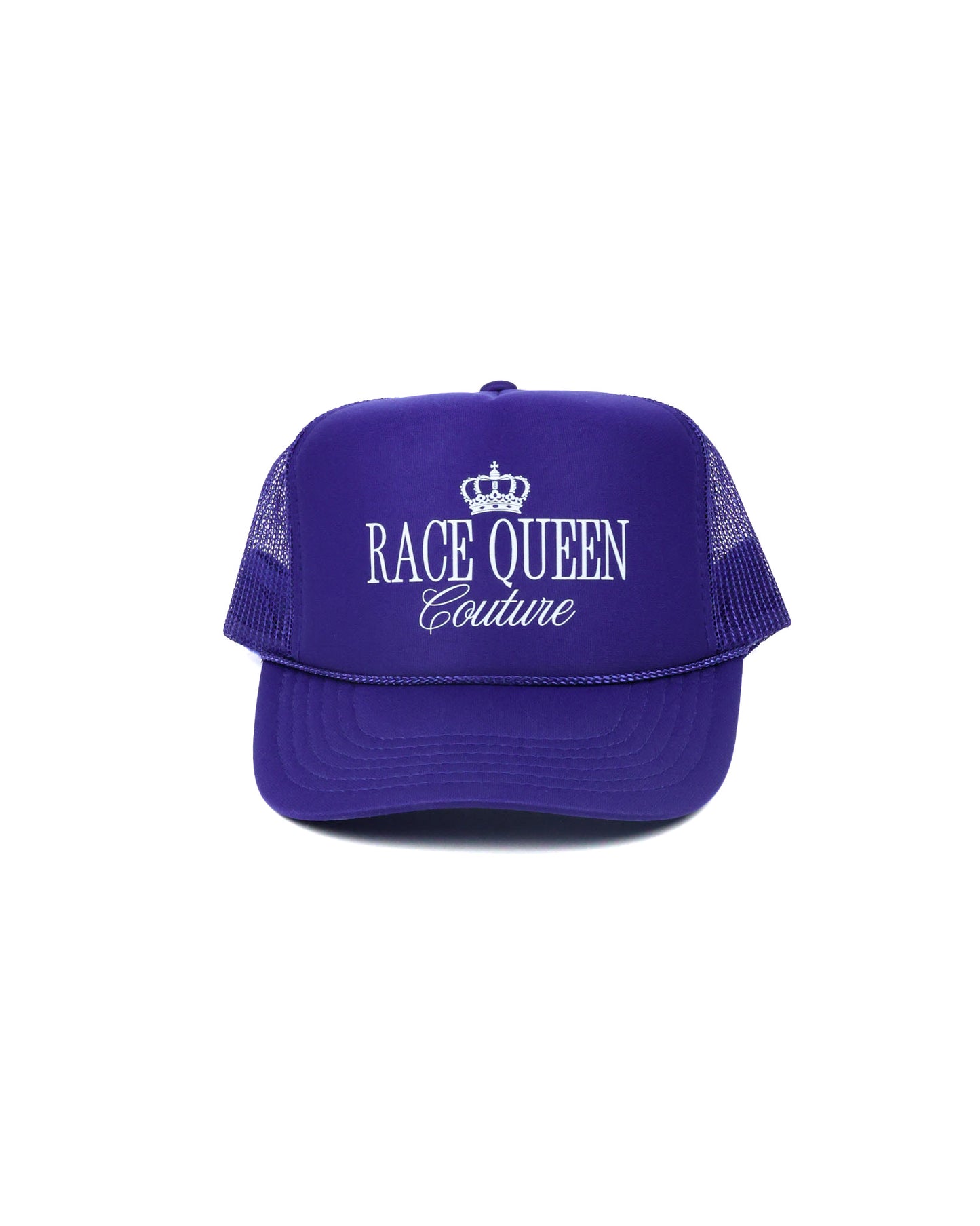 RQC Foam Trucker Hat in purple, breathable mesh back