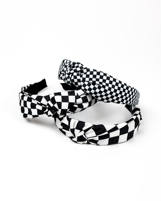 Big Checkered Knot Headband