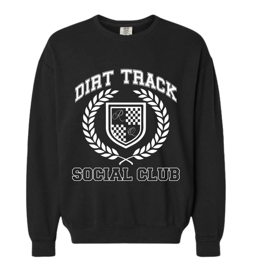 Dirt Track Social Club with Crest Crewneck