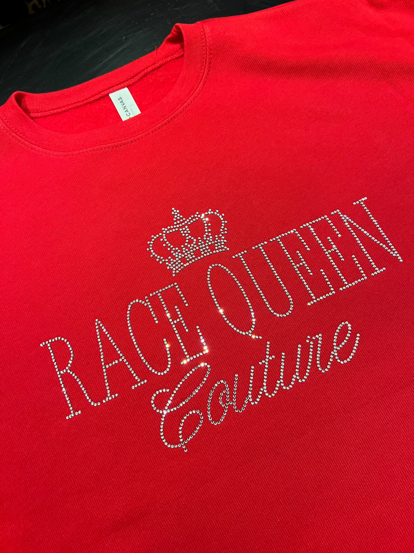 RQC Rhinestone Crewneck - Red