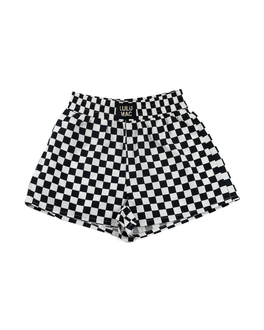 Checkered Boxer Short - Black/White