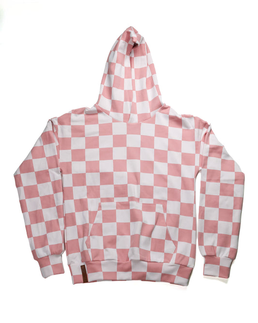 Checkered University Hoodie - Pink & Powerful
