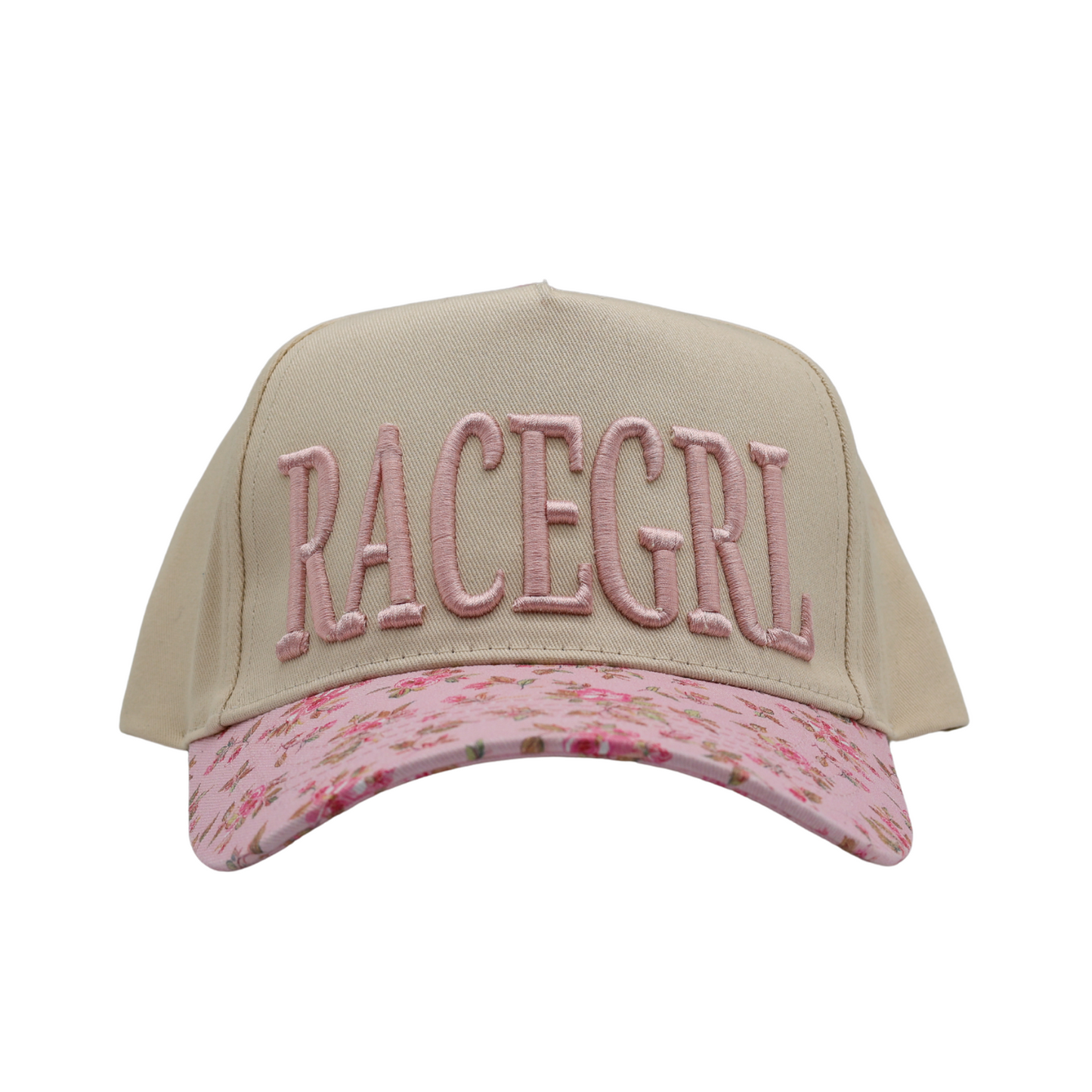 RACEGRL Hat - Cream/Pink Floral