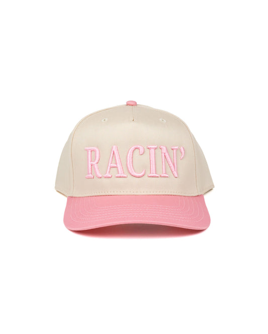 RACIN' Hat - Cream/Pink