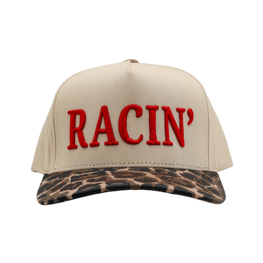RACIN' Hat - Red/Leopard