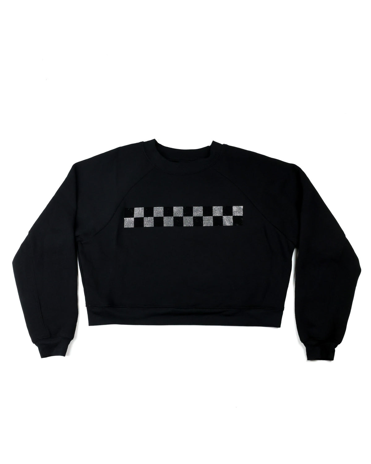 Rhinestone Checkered Crewneck