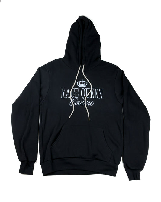 RQC Hooded Sweatshirt with Rhinestone Drawstrings