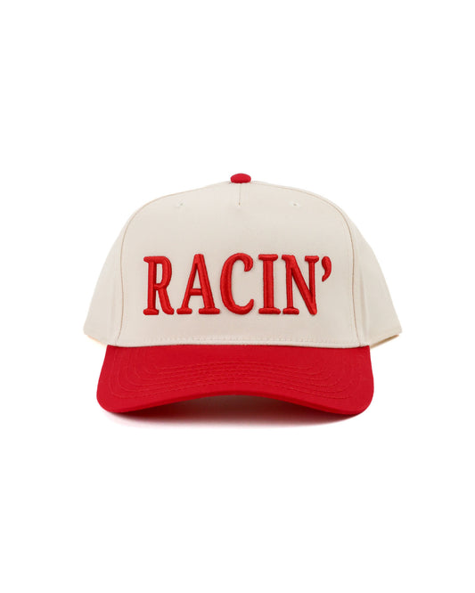 RACIN' Hat - Cream/Racin’ Red