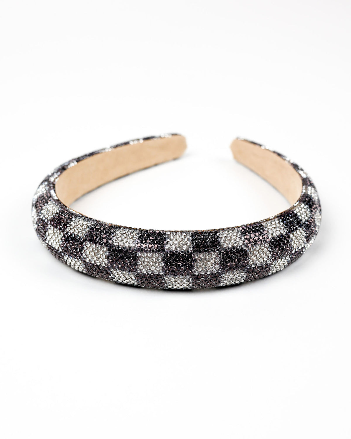 Checkered Rhinestone Headband