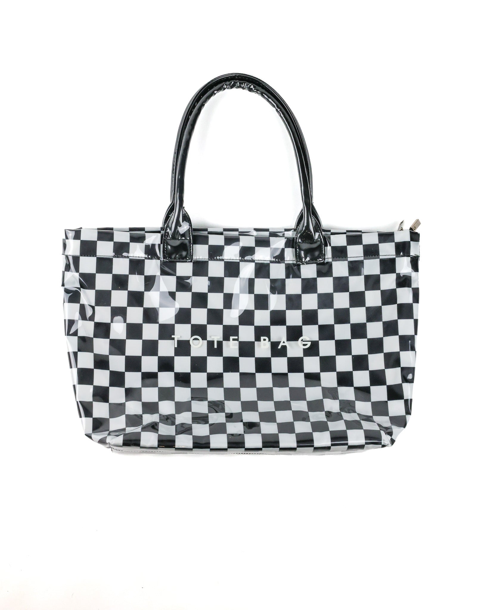 Checkered Tote Bag by Race Royalty, water-resistant race day 