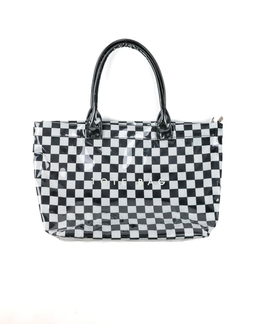 Checkered Tote Bag by Race Royalty, water-resistant race day 