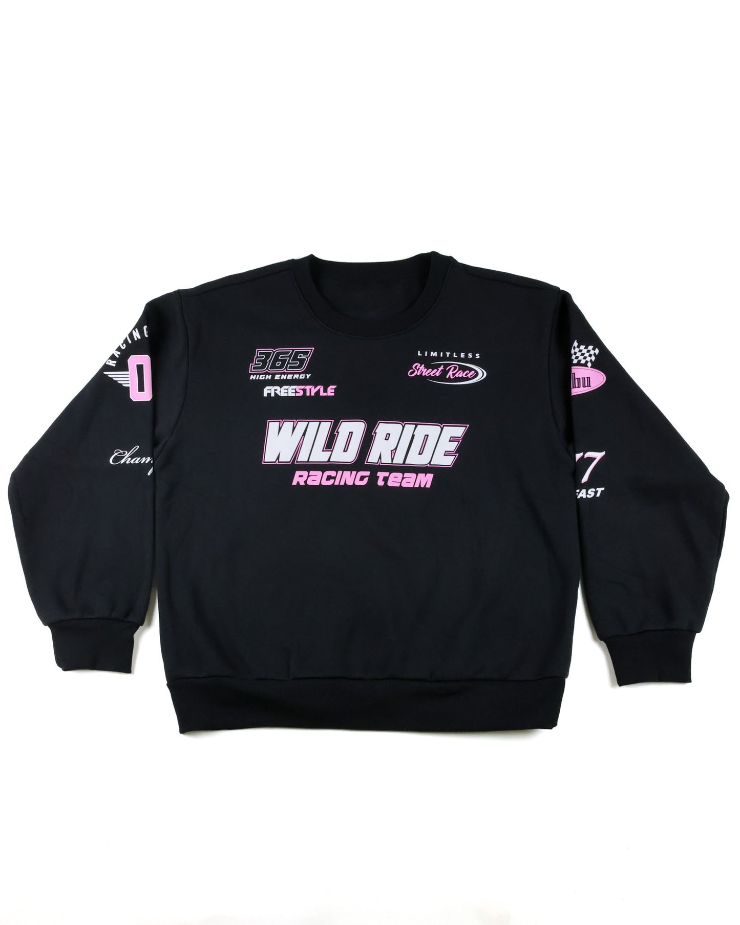 Race Royalty Wild Ride Racer Crewneck, lavender detail