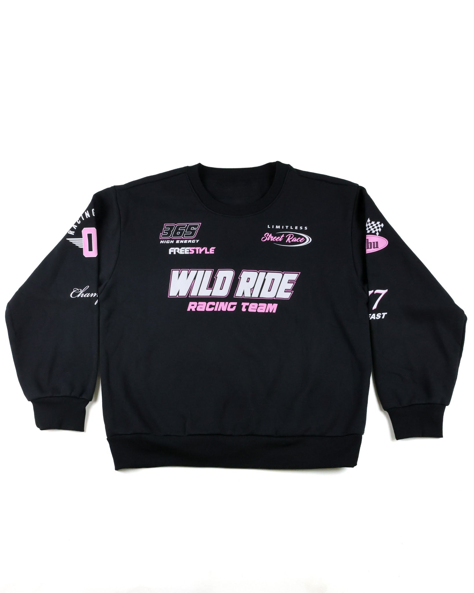Race Royalty Wild Ride Racer Crewneck, lavender detail