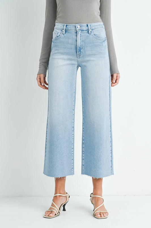 Just Black Denim Scissor Cut Wide Leg - Light Wash