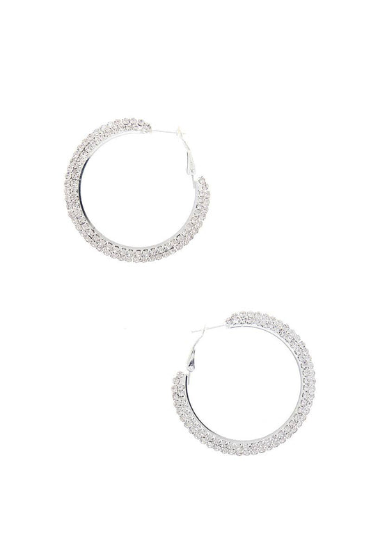 Rhinestone Hoop Earrings
