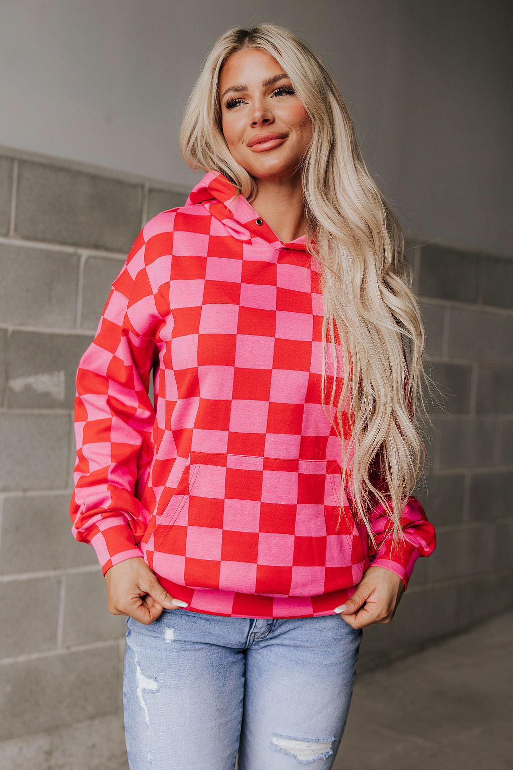 Checkered University Hoodie - Love Language